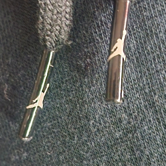 Nike Air Jordan Fleece Jumpman Classic Full Zip Gold On Black Hoodie Jacket EUC - Picture 5 of 5